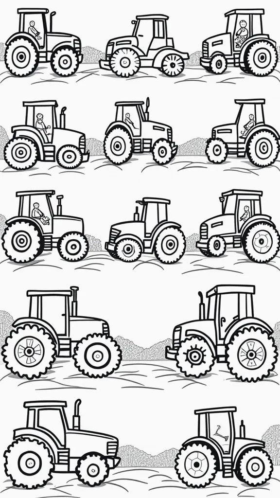 coloriages de tracteur imprimables gratuits